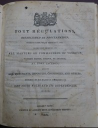 Port Regulations 1822
