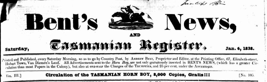 Bent's News 6 Jan 1838