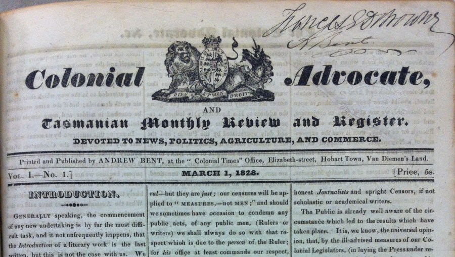 Colonial Advocate NLA