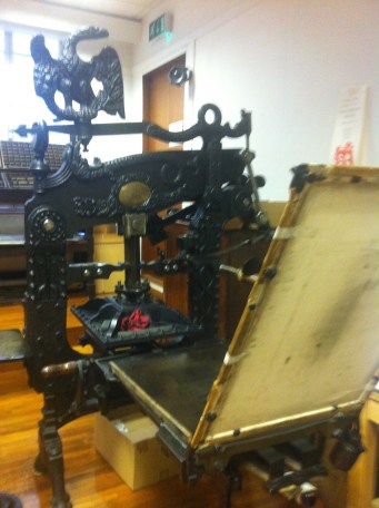 Columbian press ca 1822 St Brides