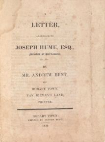 Letter to Joseph Hume