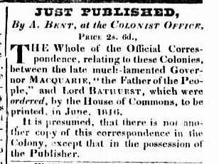 Macquarie correspondence