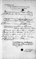 summons LG Court 1823 Tas Papers 148