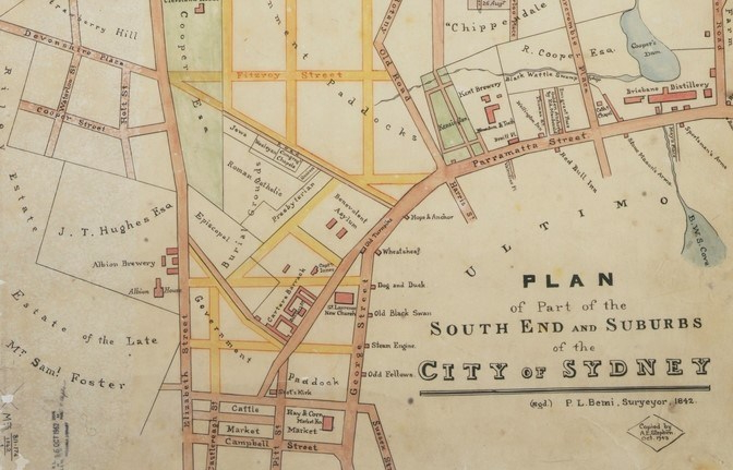 Bemi plan of part of the south end 1842 cropped