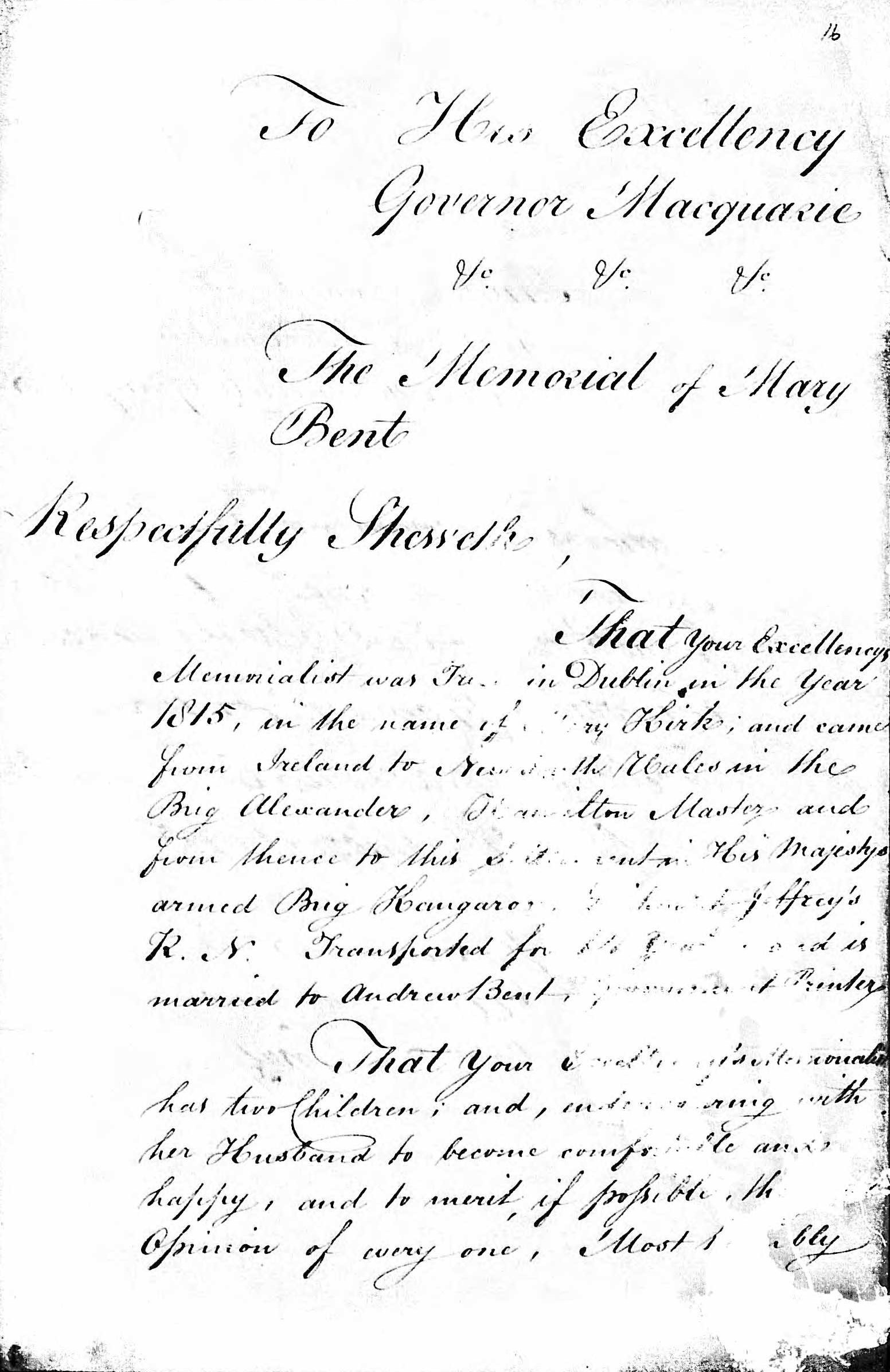 Mary Kirk memorial to Macquarie 1821 (2)